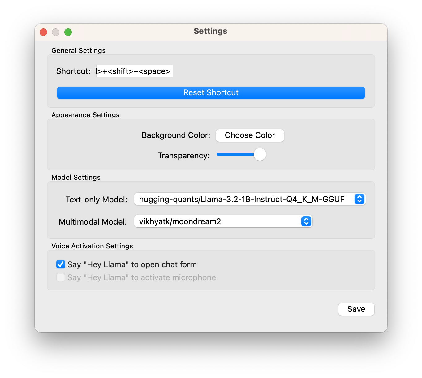 Wake Word Detection Settings